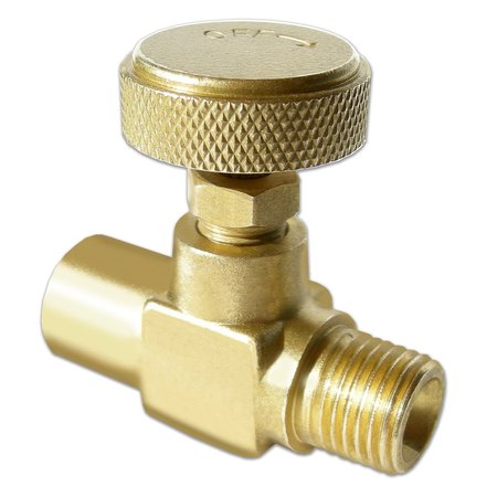 HOT MAX Brass Replacement Needle Valve for Propane Torches, 1/4" NPT 24209
